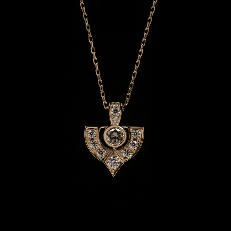 ART DECO Brown Diamond Necklace - LARICH