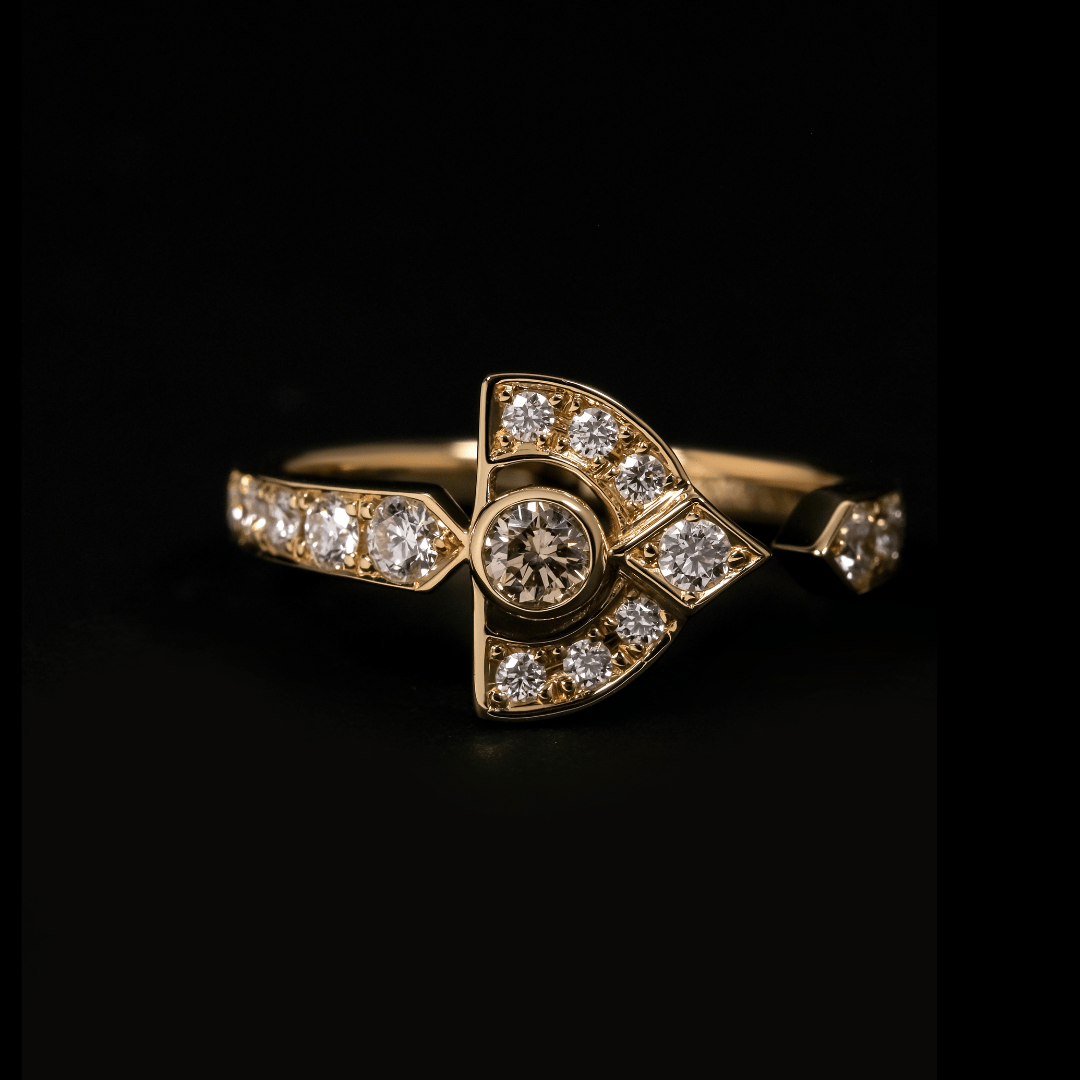 ART DECO Brown Diamond Ring - LARICH