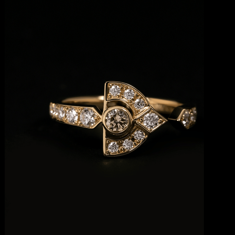 ART DECO Brown Diamond Ring - LARICH