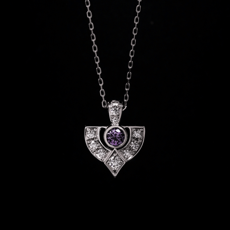 ART DECO Color Change Garnet Necklace - LARICH