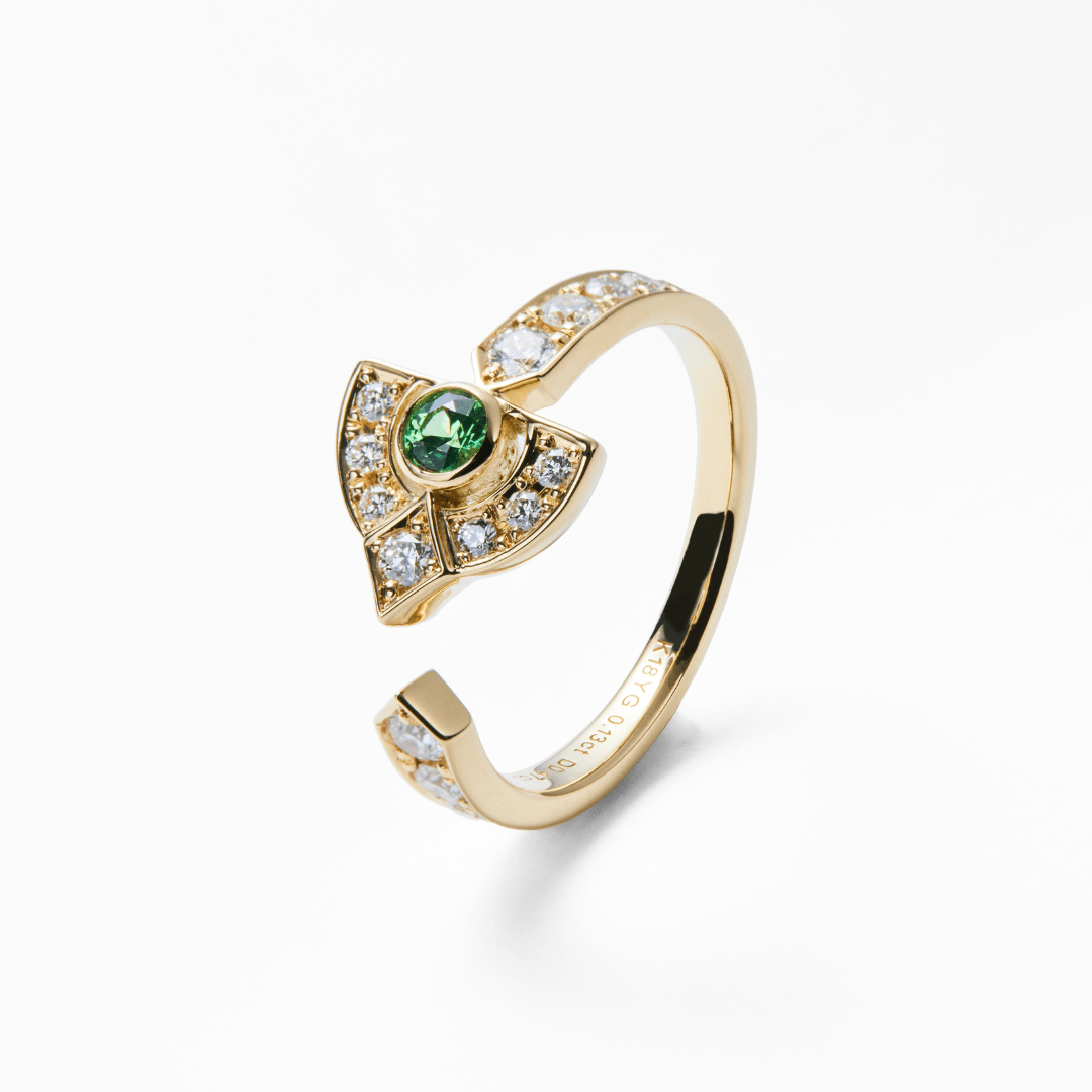 ART DECO Green Garnet Ring - LARICH