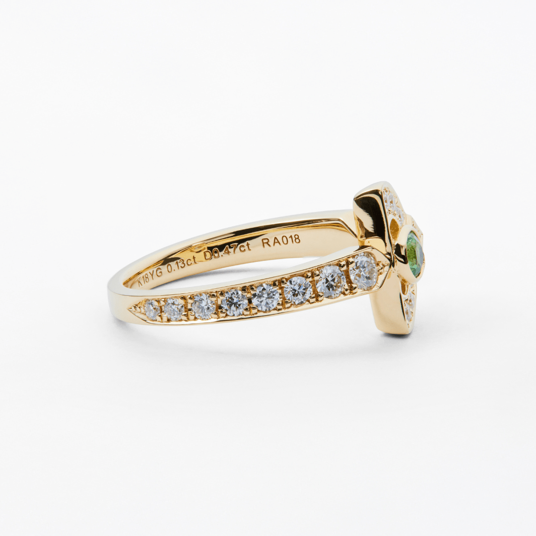 ART DECO Green Garnet Ring - LARICH