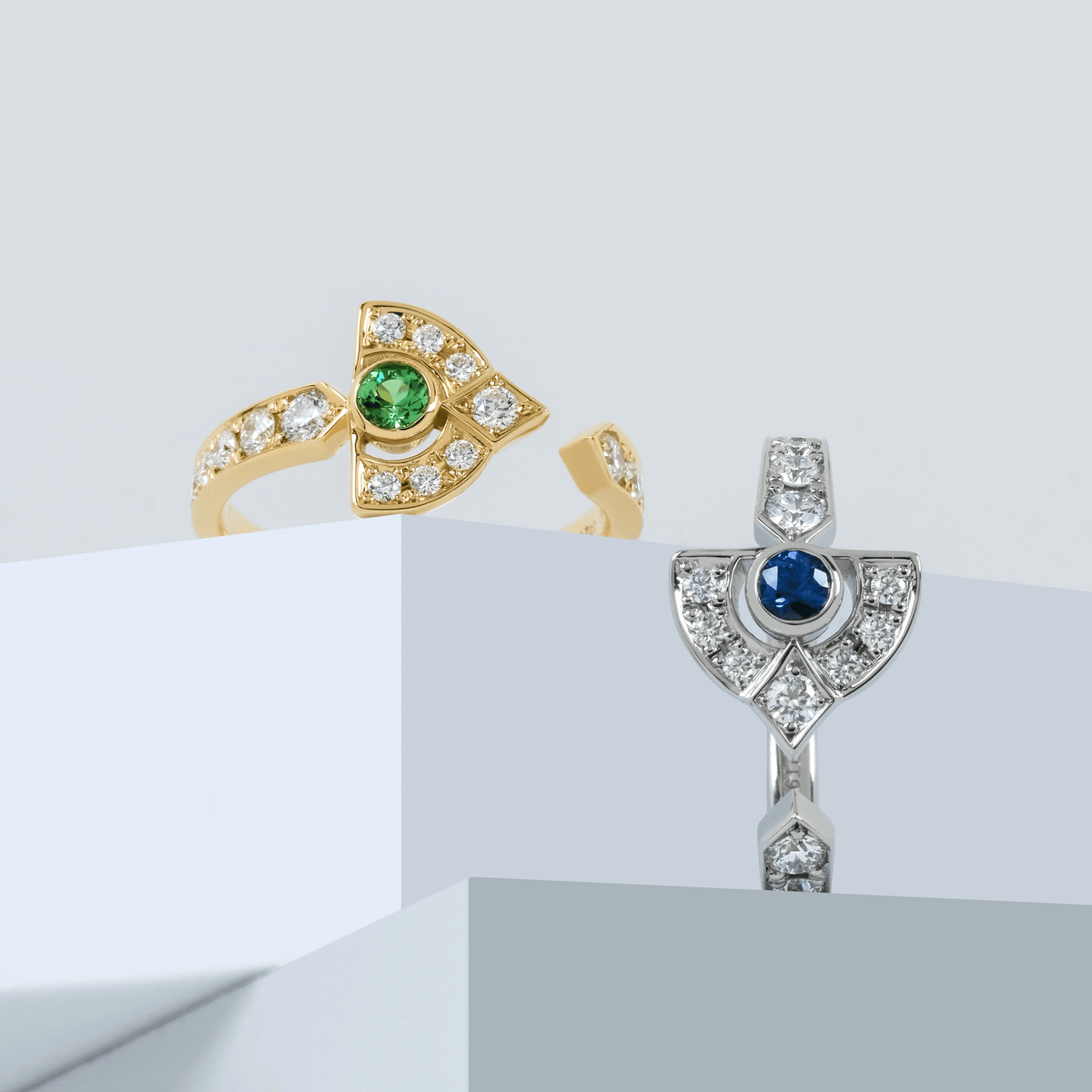 ART DECO Sapphire Ring - LARICH