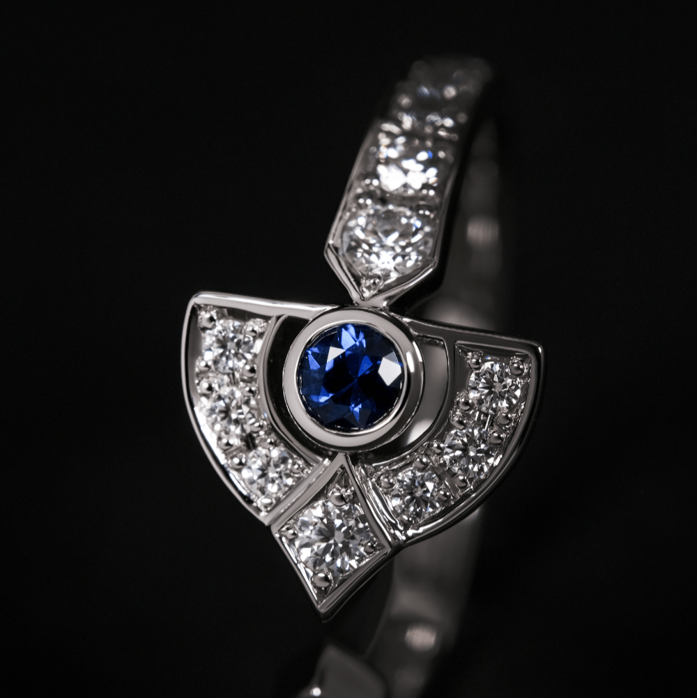 ART DECO Sapphire Ring - LARICH