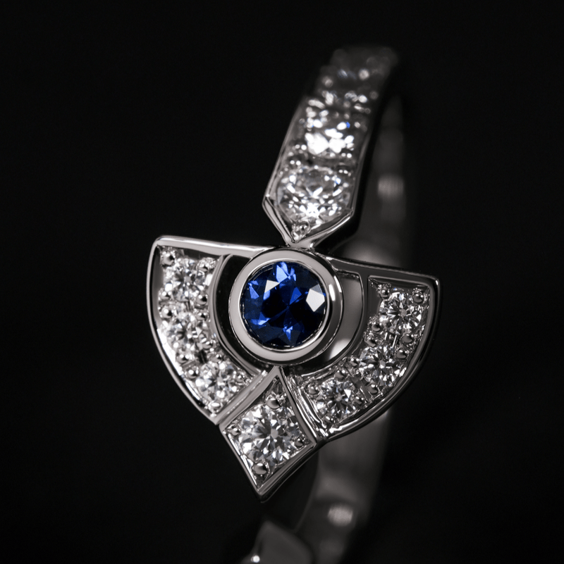 ART DECO Sapphire Ring - LARICH