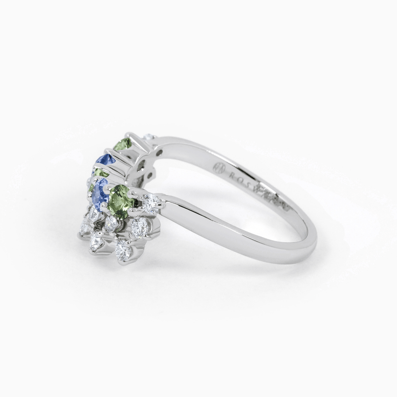 CINQ Blue & Green Sapphire Ring - LARICH