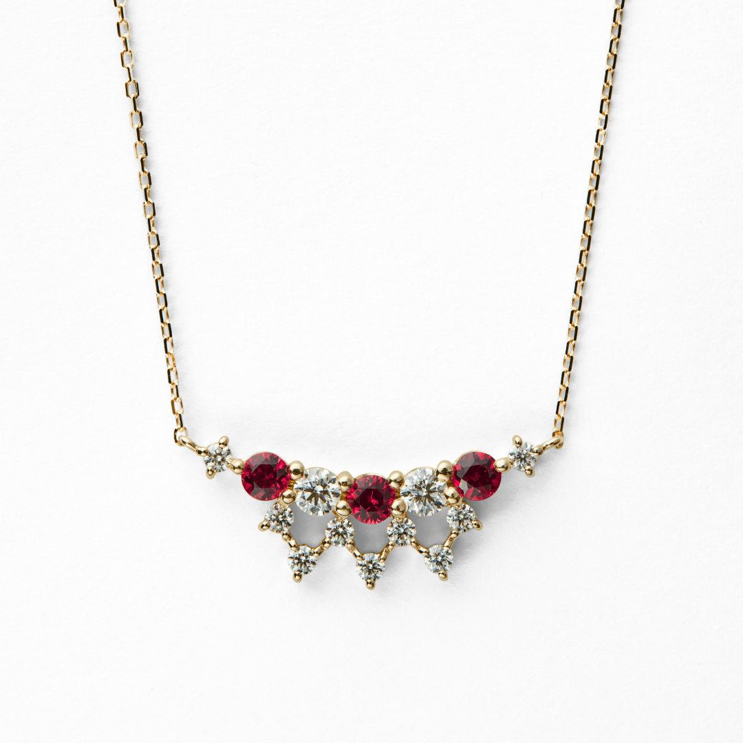 CINQ Ruby & Diamond Necklace - LARICH