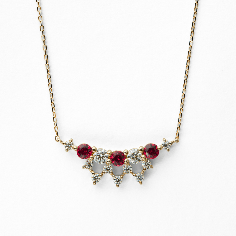 CINQ Ruby & Diamond Necklace - LARICH